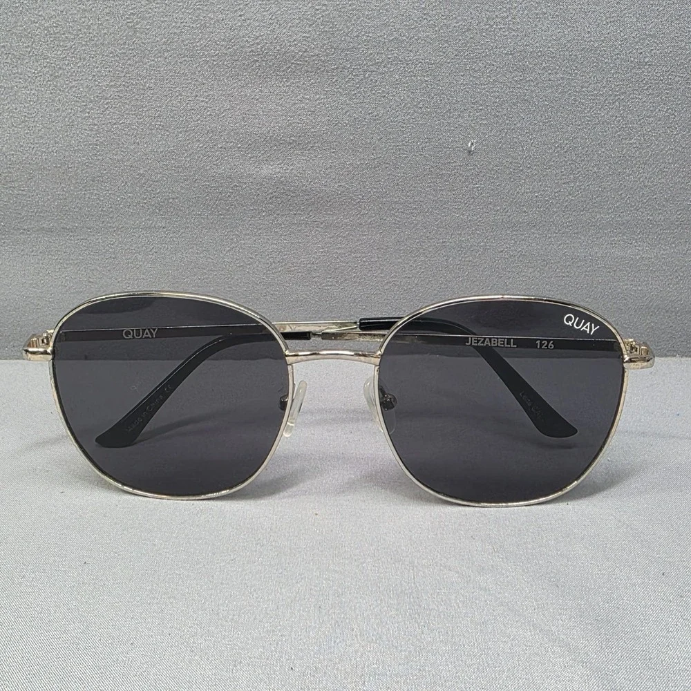 Quay Australia Gold Frame Black Lens Sunglasses